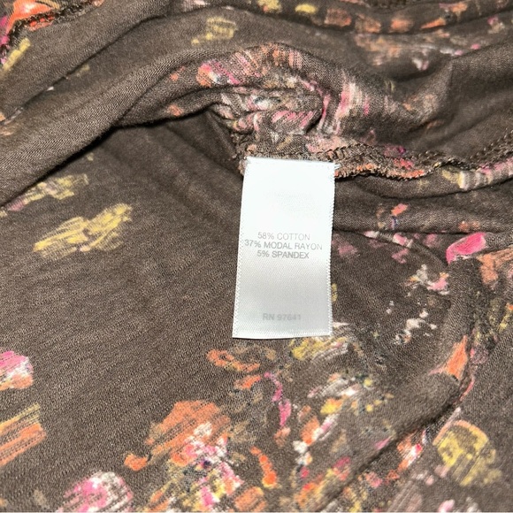 J. Jill layered floral watercolor tunic long sleeve top S petite cottage core - Picture 6 of 9